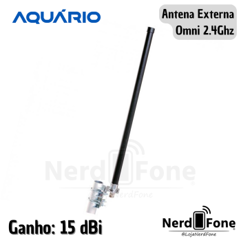 ANTENA EXTERNA WIFI 2.4GHZ 15DBI AQUÁRIO