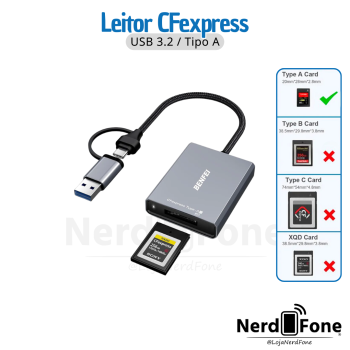 LEITOR DE CARTÃO USB 3.2 CFEXPRESS TIPO A