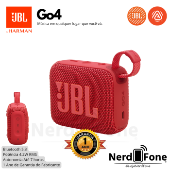 CAIXA BLUETOOTH 4.2W; JBL GO4 IPX7 RED