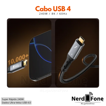 CABO USB-C 4.0 40GBPS 240W 8K