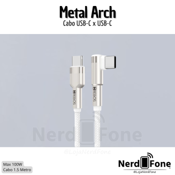 CABO USB-C x USB-C 100W 1.5M 90° HREBOS