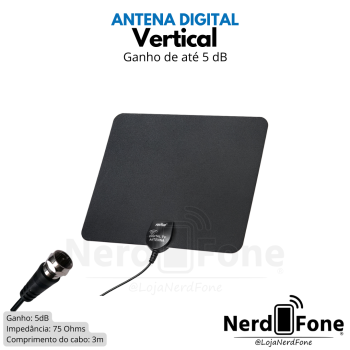 ANTENA INTERNA P/ TV DIGITAL CABO 3METROS FEASSO