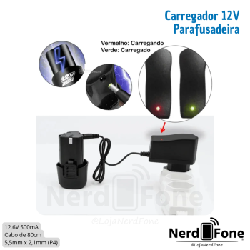 FONTE 12.6V 500mA P/ PARAFUSADEIRA