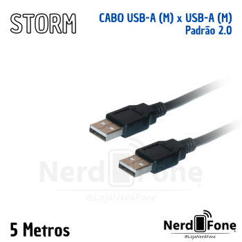 CABO USB 2.0 (M) x USB (M) 5M STORM; AMxAM