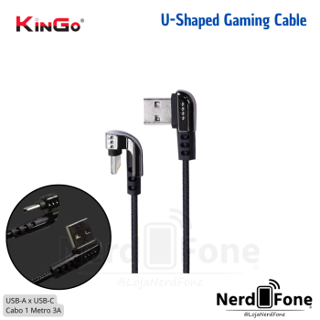 CABO USB-A x USB-C KINGO; GAMER U-SHAPE