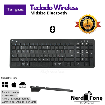 TECLADO MIDSIZE ANTIMICROBIANO TARGUS; BLUETOOTH (BT)