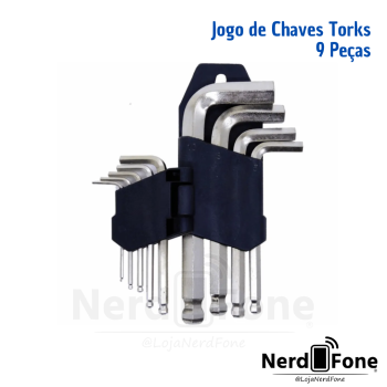 KIT DE CHAVES ALLEN COM 9 PEÇAS