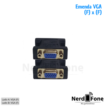 ADAPTADOR EMENDA VGA (F) x VGA (F)