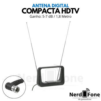 ANTENA COMPACTA P/ TV DIGITAL CABO 1.8M PIX