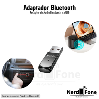 ADAPTADOR USB-A BT RECEPTOR HREBOS; PENDRIVE BLUETOOTH