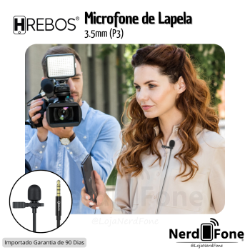 MICROFONE LAPELA HREBOS P3 HD