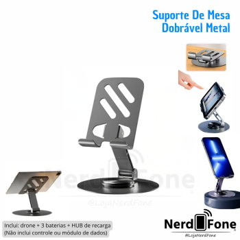 SUPORTE DE CELULAR PARA MESA;  METAL 360 DOBRÁVEL