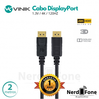 CABO DISPLAYPORT (DP) 1.3V 120HZ 2M VINIK