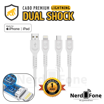 CABO DUAL SHOCK MFI 1.2M GSHIELD BRANCO;