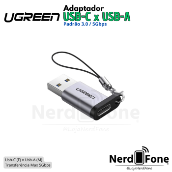 ADAPTADOR USB-A 3.0 x USB-C FEMEA UGREEN
