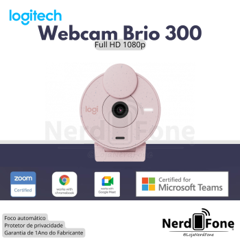 WEBCAM FHD 1080P BRIO 300 ROSA LOGITECH