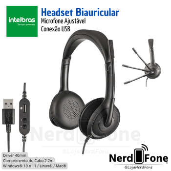 HEADSET USB INTELBRAS WHS60
