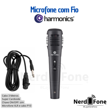 MICROFONE CABO 3M HARMONICS