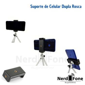 SUPORTE P/ CELULAR C/ 2 ROSCAS 1/4 (F)