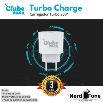 FONTE TURBO CHARGE 20W USB-C CLUBE CASE