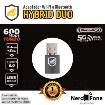 ADAPTADOR NANO HYBRID WIFI E BLUETOOTH