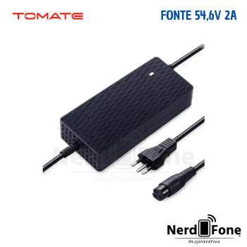 CARREGADOR FONTE 54,6V PLUG XLR PARA BATERIA