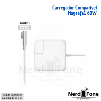 CARREGADOR MAGSAFE 1 EM L P/ MACBOOK 60W