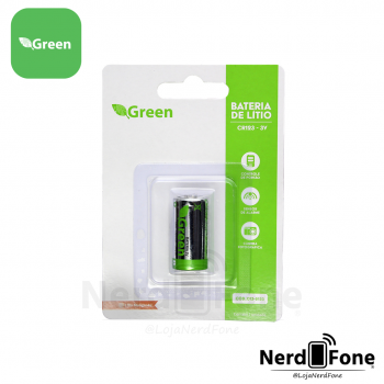 BATERIA CR123A 3V 1300mah LITIO GREEN