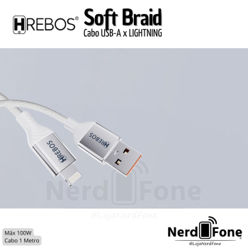 CABO USB-A x LIGHTNING 30W HREBOS
