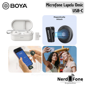MICROFONE LAPELA DUPLO OMIC BOYA