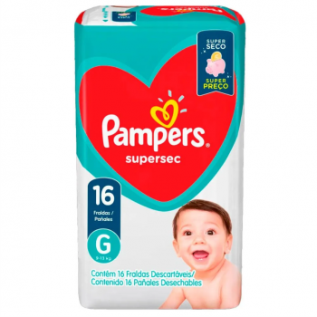 FRALDA SUPERSEC PACOTINHO G PAMPERS  PC 16UN