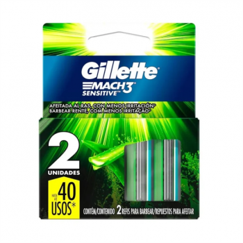 CARGA BARB MACH 3 REG GILLETTE C/2