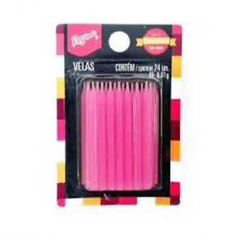 VELA REGINA PALITO ROSA 10 UNID