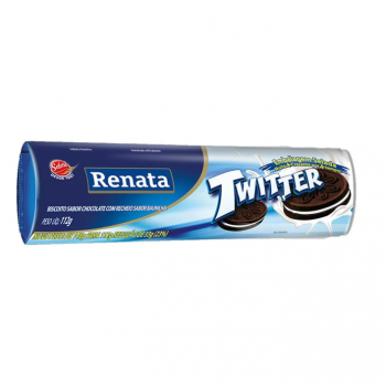 BISCOITO RENATA TWITTER CHOC C/BAUNILHA 112G