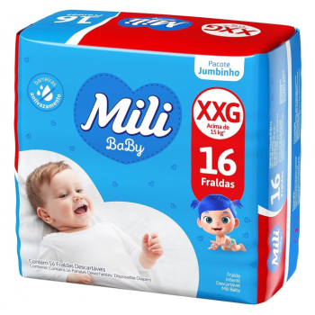 FRALDA MILI BABY JUMBINHO XXG 16 UNID