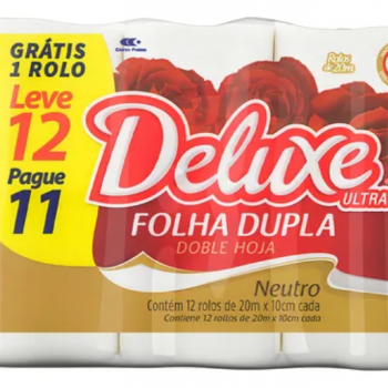 PAPEL HIGIÊNICO DELUXE FOLHA DUPLA NEUTRO L12P11