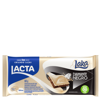 BARRA DE CHOCOLATE LACTA DNA MIX DIAMANTE NEGRO LAKA 80G