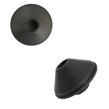 Borracha ponta de prova T - 60Sh - preta.