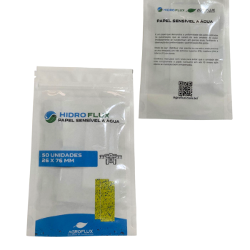 HIDRO FLUX - PAPEL SENSÍVEL À AGUA 26 X 76 MM 1 PACOTE C/ 50 UN