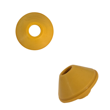 Borracha ponta de prova T - 30Sh - amarela.