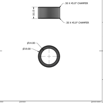 Bucha lisa para engate rápido painel 6mm