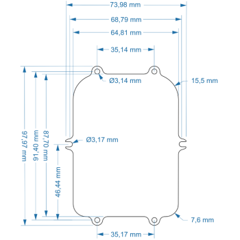 Tampa de policarbonato 2MM