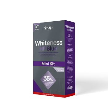 .KIT CLAREADOR WHITENESS HP BLUE 35% C/ TOP DAM - 1 PACIENTE - FGM