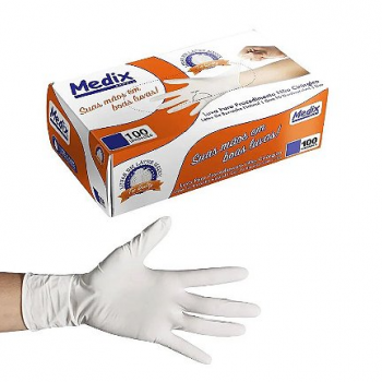 .LUVA PROCEDIM LATEX COM PO TAM M 100UN MEDIX