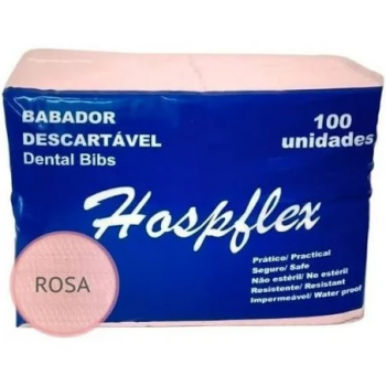 .DENTAL BIBS (BABADOR IMPERMEAVEL) ROSA - HOSPFLEX