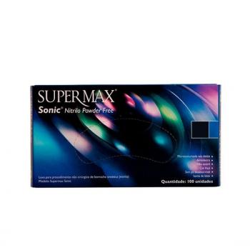 .LUVA PROCED NITR. SONIC AZUL SUPERMAX TAM M
