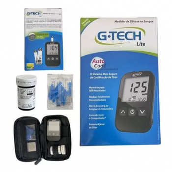 .KIT MEDIDOR DE GLICOSE G-TECH FREE LITE COMPLETO