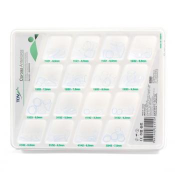 .COROA DECIDUOS ANTERIORES TRANSPARENTES - 54 UNIDADES