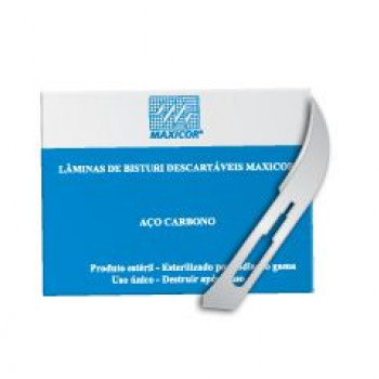 .LAMINA DE BISTURI ACO CARBONO - N 12- MAXICOR