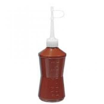 .Almotolia em plastico ambar bico reto 250ml